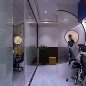 Employee are of office interiors